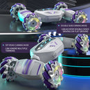 S-002 2.4G 4WD Stunt RC Car Watch Gesture Sensor Induction Deformation LED Light 360 Rotation Twist Drift Radio Remote Control Climbing Vehicle Model Children Kids Electronic Toys