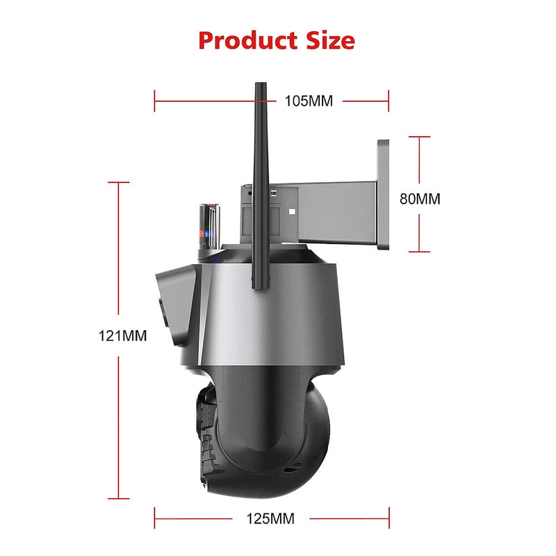 3MP+3MP Dual Lens Wifi Camera Outdoor Dual-Screen AI Auto Tracking PTZ IR Color Night Vision Onvif 2-Way Audio Surveillance Camera iCSee