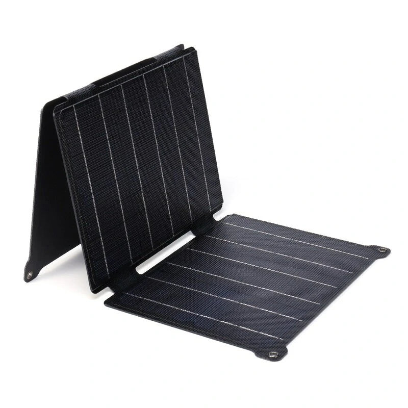 21W ETFE Solar Panel Kit Foldable 5V/12V Dual USB Output Portable Solar Chargers Outdoor Waterproof Camping Hiking Travel Solar Cell Phone Charger Panel