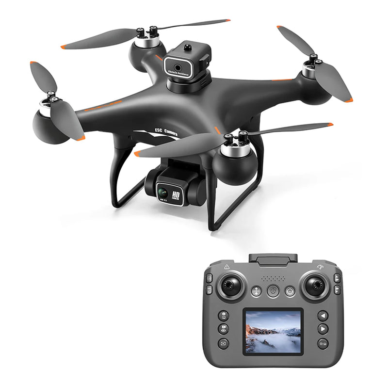 YLR/C S116 MAX WiFi FPV with LCD Screen Controller HD Dual Camera Servo Gimbal 360 Obstacle Avoidance Optical Flow Positioning Brushless RC Drone Quadcopter RTF