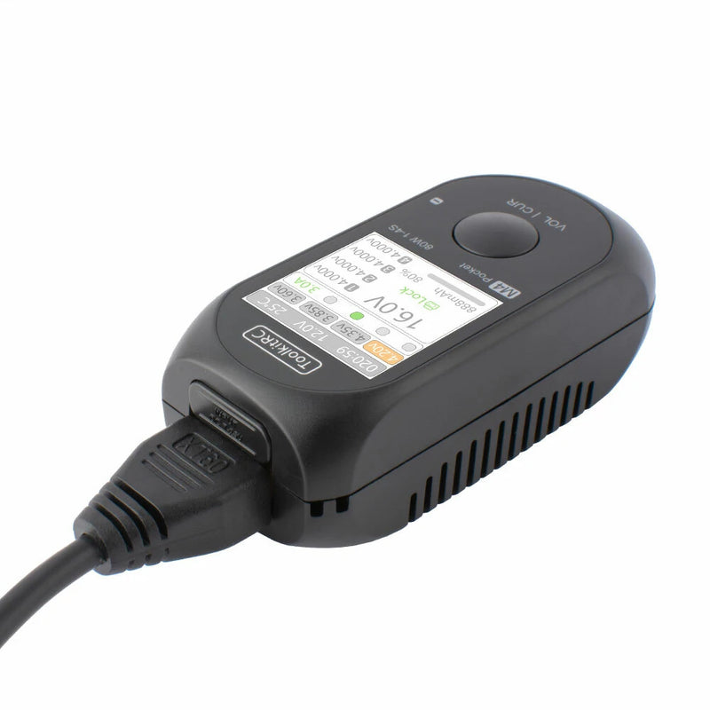 ToolkitRC M4P Pocket DC 80W 5A XT30 XT60 Input USB-C Input/Output Charger for 1-4S LiPo Battery Quick Charger Function