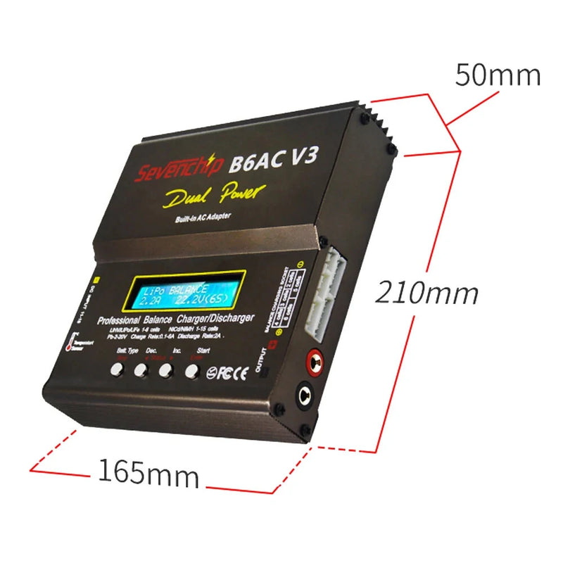 Imax B6AC V3 AC 100-240V 6A 80W Dual Power Smart Digital Balance Charger - Fast & Efficient Charging for All Batteries