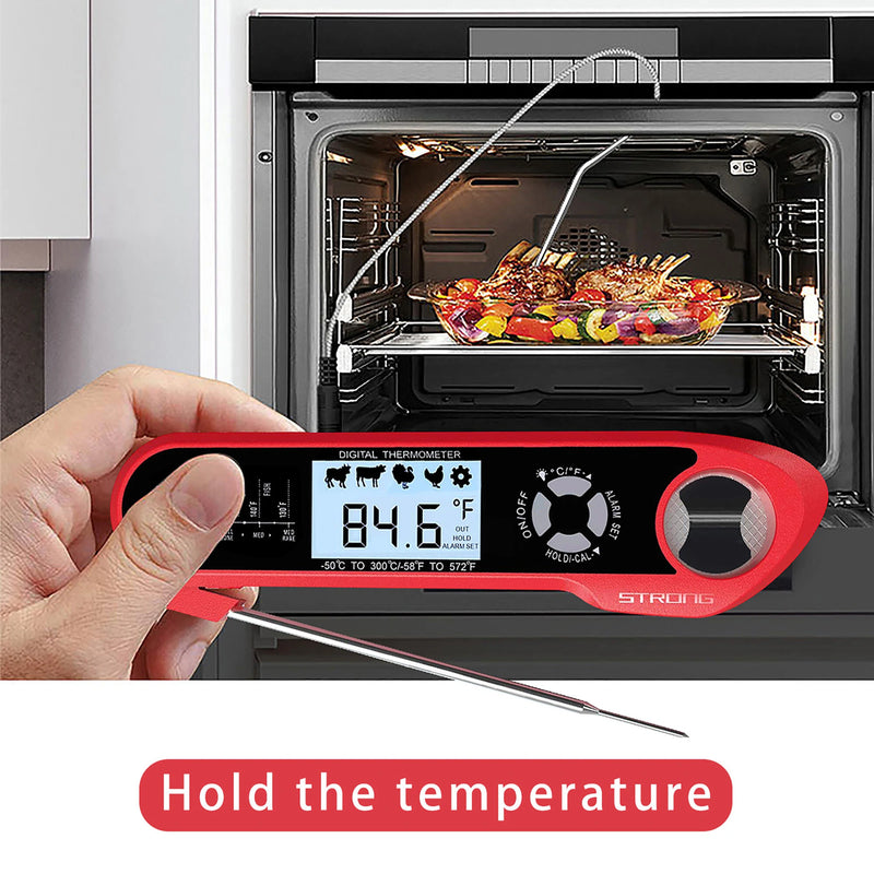 AGSIVO Dual Probes Fast Instant Read Digital Food Meat Thermometer Waterproof For BBQ Kitchen Cooking Grilling