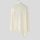 INCERUN Mens Button Patchwork Decorative Textured Long Sleeve Sweater Fashion Slim Fit High-collar Sweater for Male S 5XL