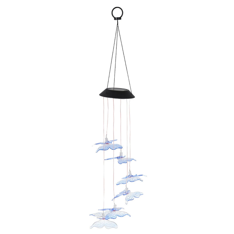 6cm Ball/Hummingbird/Sea Urchin/Butterfly Solar Wind Chime Light Waterproof Home Bedroom Decoration Supplies