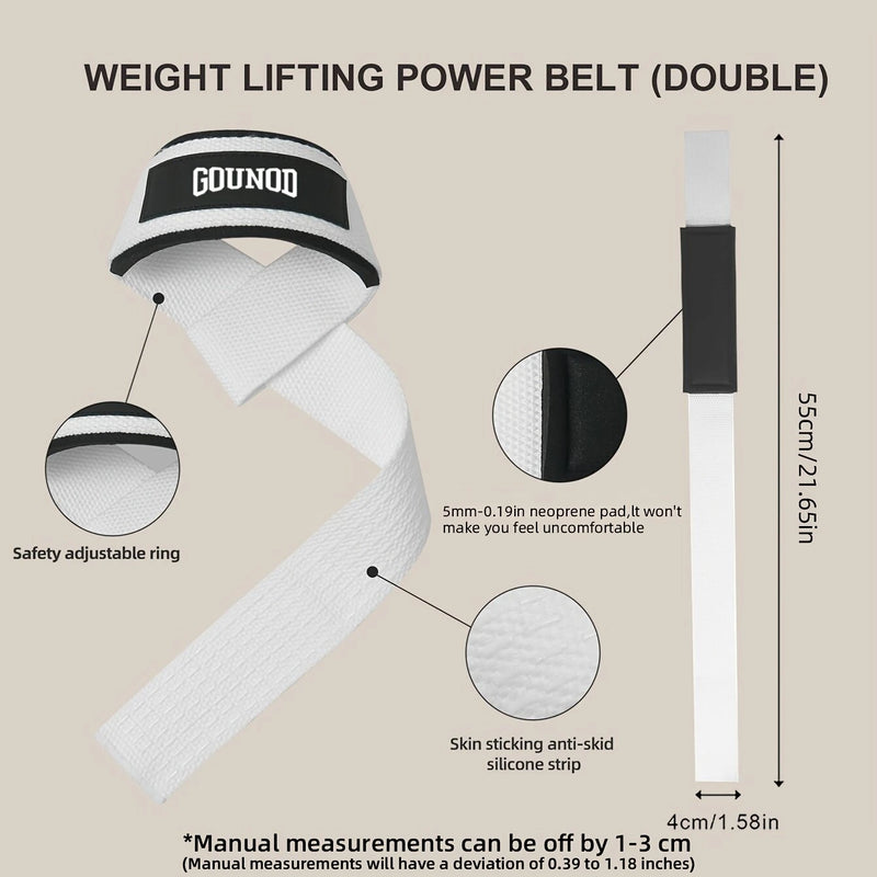 GOUNOD 1pair Sport Fitness Wrist Lifting Straps Wristband Silicone Non-slip Deadlift Grip Belt for Fitness Weightlifting Pull-up Exercise Training