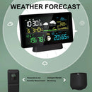 Multi-function Professional Weather Station Alarm Clock Wireless Indoor Outdoor Thermometer With Rain Gauge/ Temperature/  Humidity/ Rainfall Monitoring/ Atmospheric Pressure Intelligent Color Screen Clock
