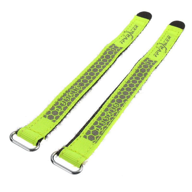 2Pcs LDARC 13.5X160mm Metal Buckle Battery Strap Green Color for Lipo Battery