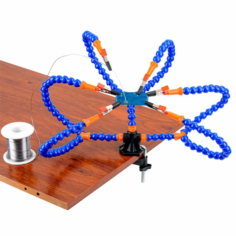 Multi Soldering Station Third Hand Tool With 6 Flexible Arms Soldeirng Iron Holder for PCB Welding Repair