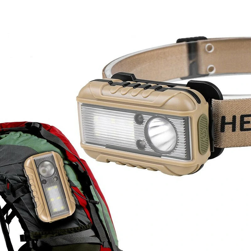 350LM XPE Indicator Sensing LED Headlight Multifunctional Headlight Built-in Battery Long Range Battery with Magnetic Hook