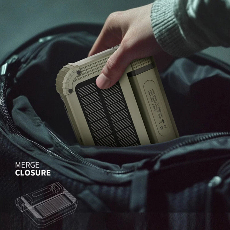 IPRee Outdoor Solar Charging 2000LM Emergency Light Long 5000mAh Battery Life, USB Charging Portable And Long-Lasting Illumination For Outdoor Folding Camping Tent Lights