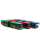 Simulation Alloy Double Section Bus Model Pull Back Vehicles Toys Funny Car Kids Children Gifts