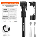 WEST BIKING 100PSI Mini Bicycle Air Pump Portable Hand Pump Hose MTB Mountain Road Universal Schrader Presta Valve Waterproof Tire Inflator for Ball Cycling
