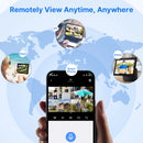 Hiseeu WK-2HD205 2 Cameras 5MP WiFi CCTV PTZ Camera Security System Kit 10CH NVR Recorder AI Motion Tracking IP Camera Set Video Surveillance System EU Plug