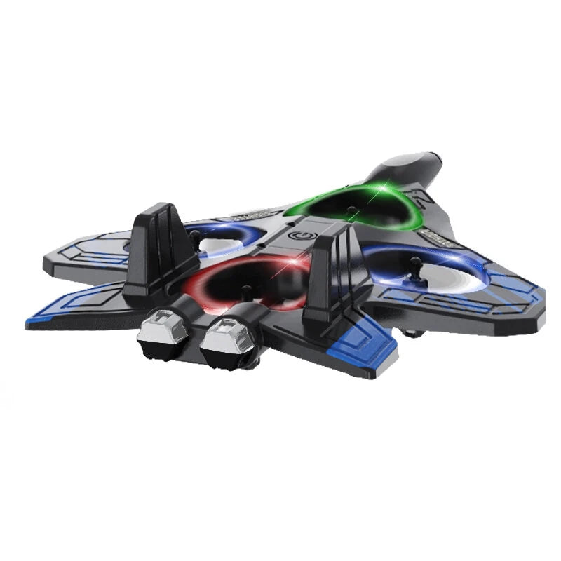 CZ01 2.4G EPP Hover Fighter Glider One-Key Circling 360 Roll 4 Turbofans 4CH LED RC Drone Airplane Quadcopter Stunt Glider RTF
