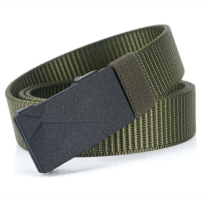 ENNIU 125cm Men's Tactical Nylon Belt Adjustable Wear-resistant  Elastic Waist Belt Buckle Belt Casual Sports Belts