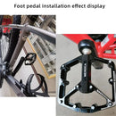 MEROCA DU 3 Bearing Bicycle Pedal Aluminum Alloy Anti-slip Widened Lightweight Labor-saving Bike Pedal for MTB Road Cycling