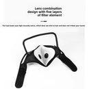 XANES Cycling Protective Mask with Valves Protective Lens Removable Filter Warm Sports Mask Dust-proof Reusable