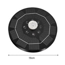 16cm Solar Floating Fountain with Lights 3W LED Solar Bird Bath Light Sensor with 6 Nozzles Auto On Off for Garden Decoration