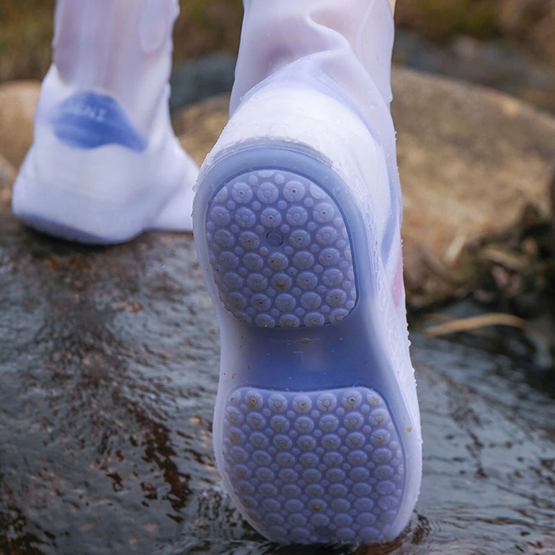 XANES Bike Shoe Covers Waterproof Rain Booties Silicone Slip-resistant Rainy Day Thick Rain Boots Covers Foot Covers for Cycling