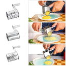 4 PCS Handheld Stainless Steel Rotary Cheese Grater Kitchen Tool Garlic Carrot Cutter Slicer Shredder Grinder