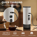 IPRee 3-in-1 Portable Electric Coffee Maker Capsule Coffee Grinder Travel Coffee Maker with Cordless Heating for Car and Home Camping