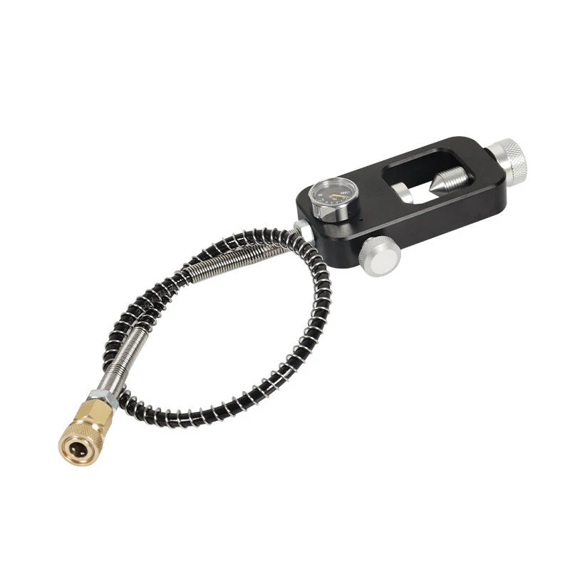 DIDEEP PSI Dial Mini Scuba Diving Tank Oxygen Cylinder Respirator Adapter 8MM Large to Small Scuba Tank Adapters Heads with Strap Tube