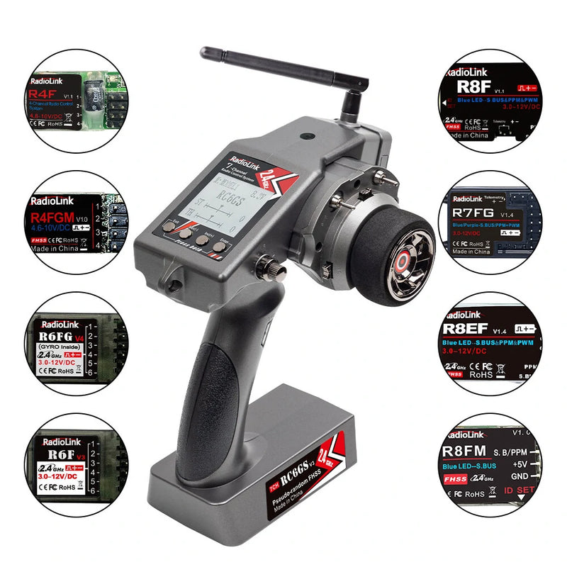 Radiolink RC6GS V3 7CH Radio Transmitter Gyro Integrated For RC Vehicles Car Boat Model Parts