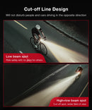 LAOTIE BU10 Wireless Remote Bike Headlight 1600Lm Super Bright Cut-off Line Design 4000mAh Battery Phone Emergency Power Bank IPX5 Waterproof Fast Charge Digital Display Smart Overhang Front Light for Universal Road Bikes MTB Bikes