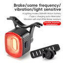 ROCKBROS R2 Smart Brake Sensing Bike Taillight Same Frequency Induction Rear Light 4 Lighting Modes IPX6 Waterproof Type-C Rechargeable Bicycle Rear Light