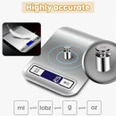 Comfook High Precision Kitchen Scale LCD Electronic Measuring Digital Display 10kg Portable Baking Scales Milk Coffee bean Weight Tools