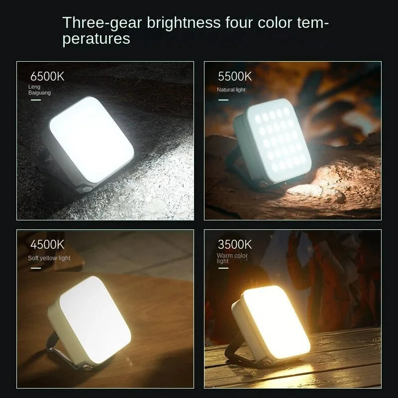 WARSUN LED Camping Lantern 1000LM, Rechargeable Camping Lantern 6000mAh, 4 Light Modes, IPX5 Water-Resistant, Solar Tent Light for Power Outages, Emergency, Hurricane, Home, Hiking