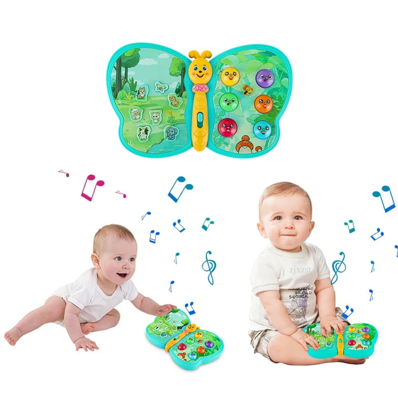 Multifunctional Electric Interactive Musical Moth Toddlers Baby Educational Sound and Light Children's Early Education Toy