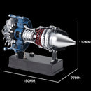 Teching DM112 TR900 Mini Metal Turbofan Engine Model Assembly Kit 170+ PCS for A320 B737 C919 Aircraft Mechanical Science Education Toy Gift
