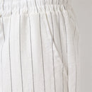 Men's Quick Dry Cotton Linen Shorts Summer Breathable Stripe Casual Gym Running Cargo Pocket Beach Five-point Pants Lightweight Comfortable