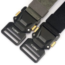 TUSHI 120cm Metal Rotating Buckle Tactical Belt Nylon Wistand Inserting Buckle Casual Military Fan for Men Women