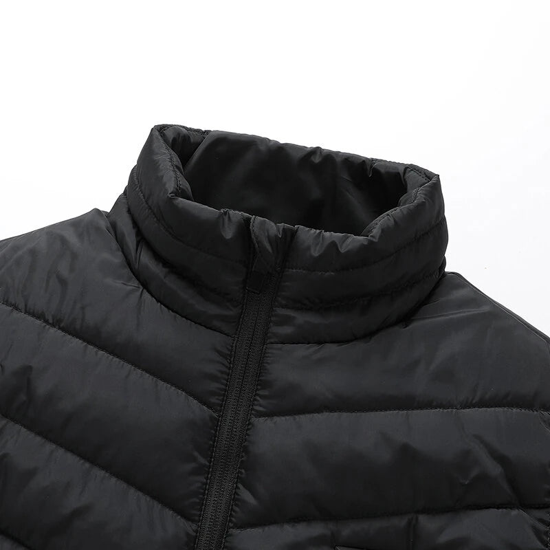 TENGOO HV-13 Electric Heated Vest - 13 Heating Areas Loose Fit for Unisex, USB Chargeable & Waterproof for Winter Outdoors