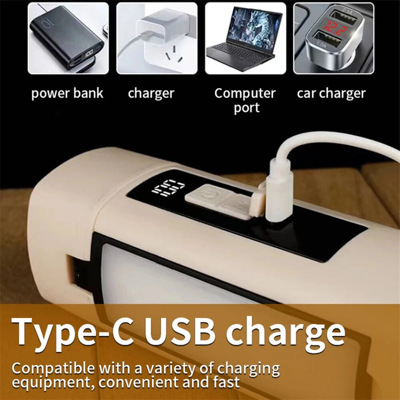 IPRee LED Camping Light Multifunctional Search Light 3 Light Modes Outdoor Camping Flashlight Foldable Camping Accessories