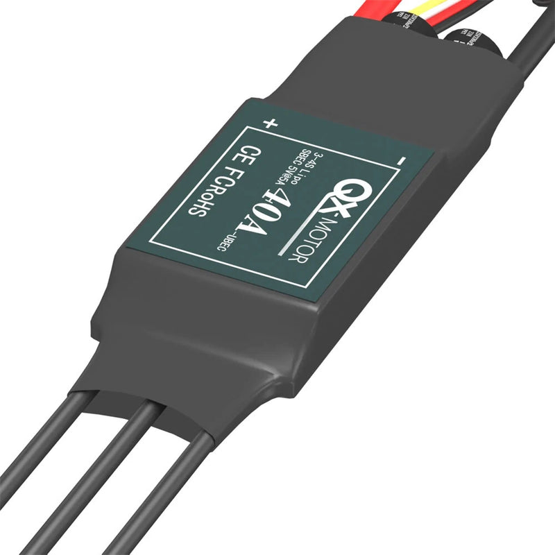 QX-Motor 40A Brushless ESC 2-6S No BEC / 3-4S With 5V 5A BEC for RC Airplane Fixed Wing