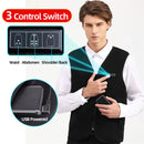 TENGOO HS-05 V-neck Slimming 5 Areas Smart Heating Vest 3 Gear Temperature USB Charging Winter Warmth Cold-proof Waistcoat for Men Women Elderly People