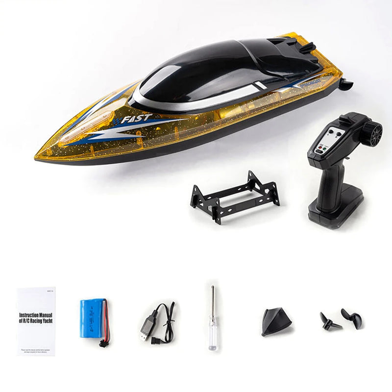 JJRC S15 RTR 2.4 30km/h RC Boat LED Light Capsized Reset High Speed Racing Waterproof Ship Vehicles Models Toys