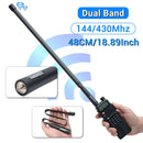 Abbree CS Tactical Antenna SMA Female Dual Band 144/430Mhz Foldable Walkie Talkie for Baofeng UV 5R 13 Pro 888S Quansheng UV K5