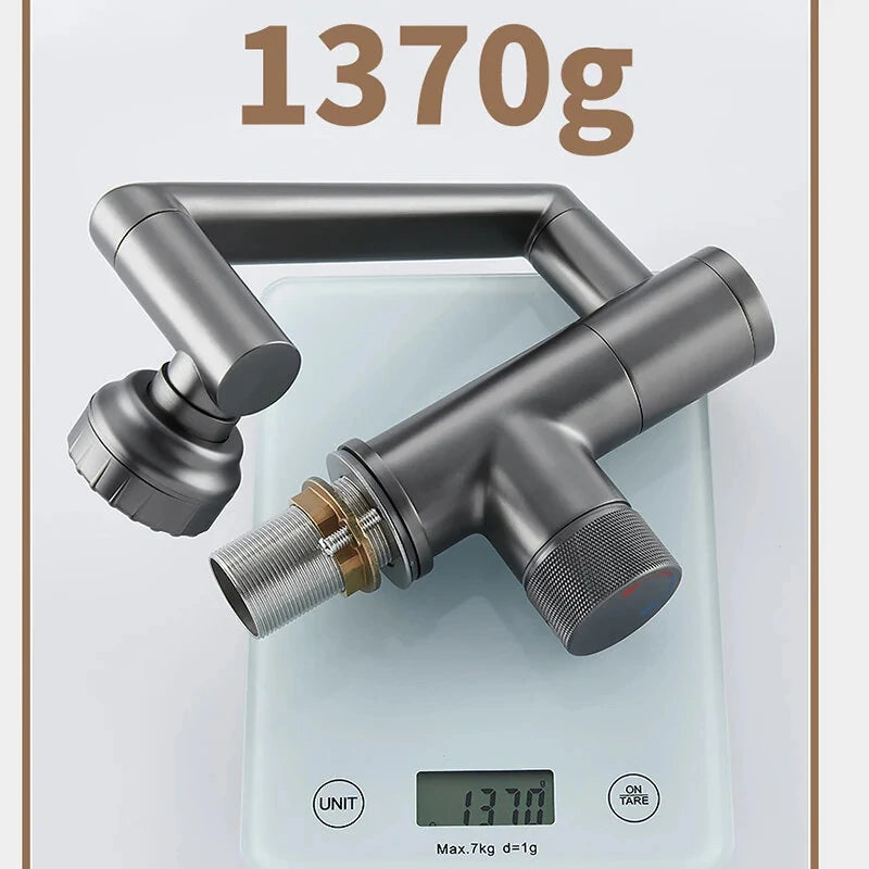 Digital Display 2 Gear Hot Cold Smart Faucet Mounted Wash Sink Hydropower Basin Water Mixer Tap Multifunction Hydropower Basin Faucet