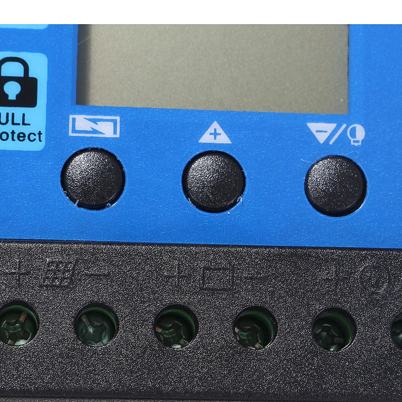 10A/20A/30A 12/24V LCD Display Photovoltaic Solar Controller with Dual USB Ports