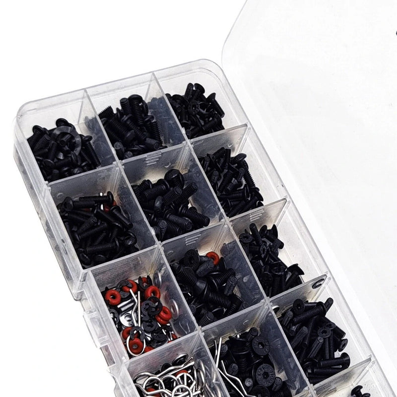500Pcs M3 M4 Rc Car Repair Tool Set Screws Box Set For SCx10 TRX4 1/10 HSP Remote Control RC Car Parts