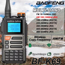 Baofeng BF-K69 High Power Walkie Talkie Multi-Band Wireless Copy Frequency 999CH Type-C AM FM DTMF NOAA Portable 2 Way Ham Radios