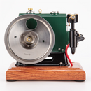OKMO 1/8 Scale 3.6cc Mini Vintage Single Cylinder 4-Stroke Working Gasoline Engine Model  with Wooden Base Version Ready to Run 1140