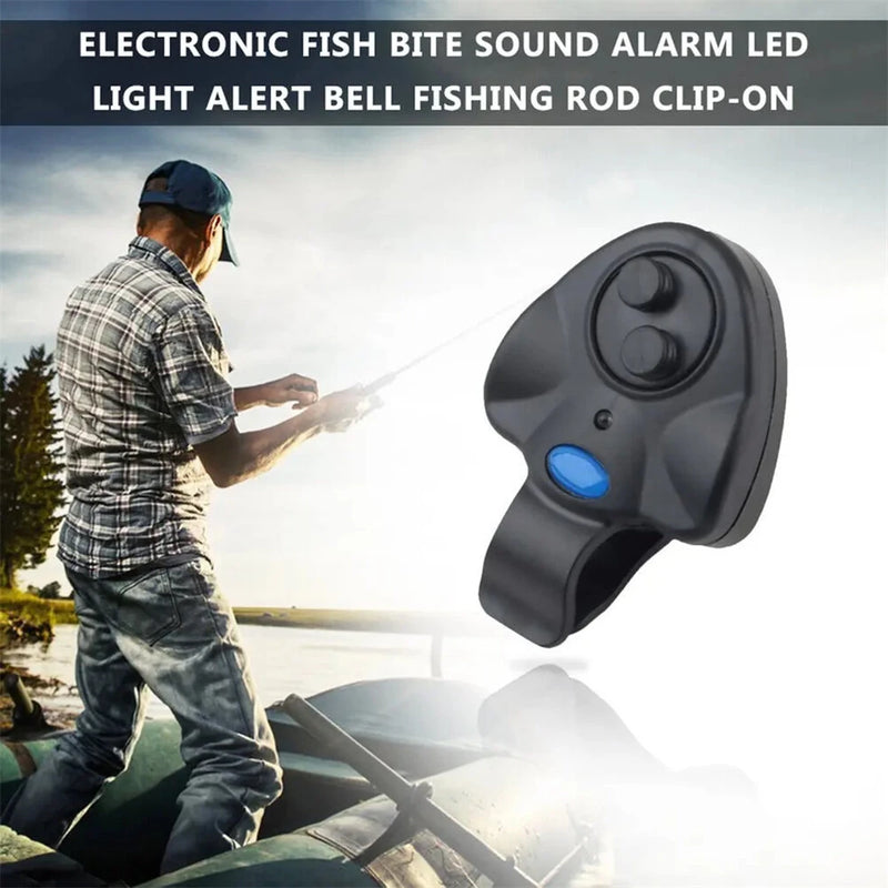 YOLO Fishing Alarm with LED Light Loud Sound Fish Bell Clip-On for Rod Fishing Tackle Accessories