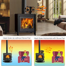 IPRee Stove Fan 10-Blades Heat Powered Double Headed Fireplace Fan Thermodynamic Fan For Autumn Winter Indoor Wood Burners Home Warm