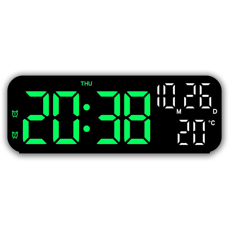 Multifunctional LED Clock 12/24H Digital Wall Alarm Clock LED Temperature Date Display Week Night Mode Table Clock Minimalist